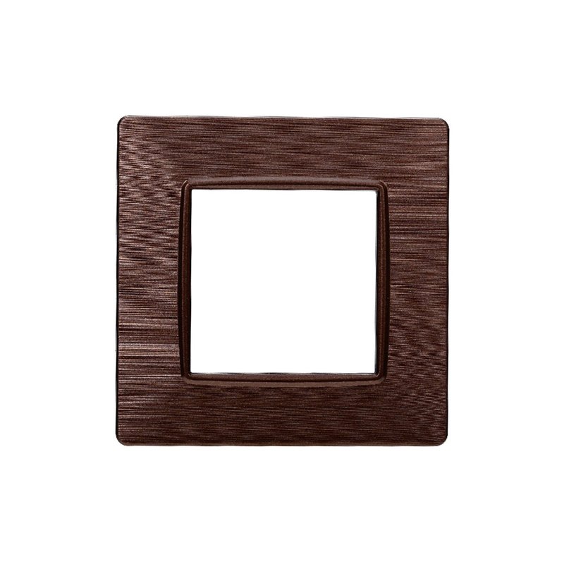 Placca Plastica ETTROIT Serie Starlight 2 Posti/Moduli 502, Serie Satinato Compatibile Con Vimar Plana, 5 Colori Disponibili