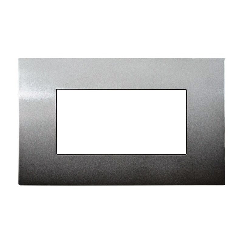 Placca Plastica ETTROIT Serie Venus 4 Posti/Moduli 504 Compatibile Con Vimar Arke, 14 Colori Disponibili