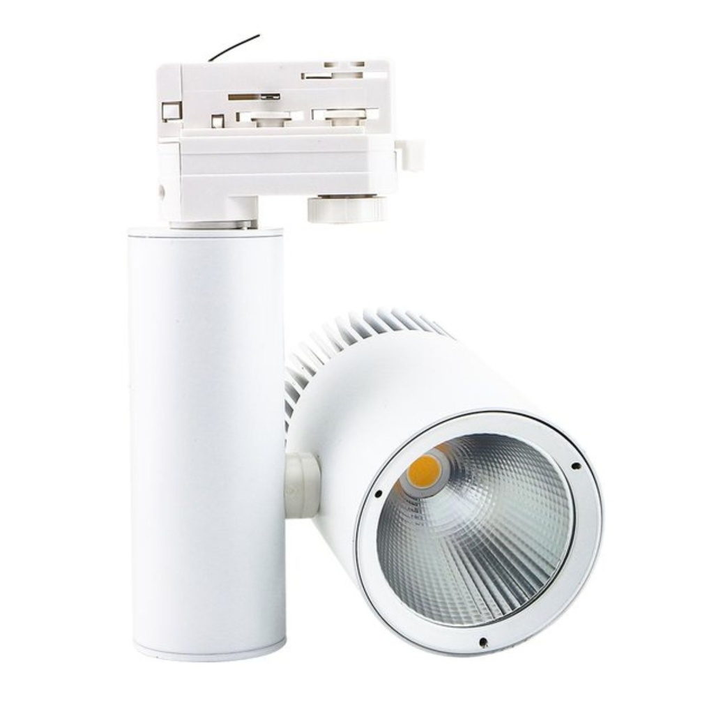Faretto LED Binario Trifase 30W CCT 2700K-4000K-6000K CRI90 24° Disponibili Bianco/Nero