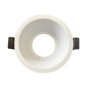 Porta Faretto Da Incasso bianco, Per Led GU10 MR16 Rotondi, Foro 75mm, 96X60mm, Profondo Effetto Retroilluminato