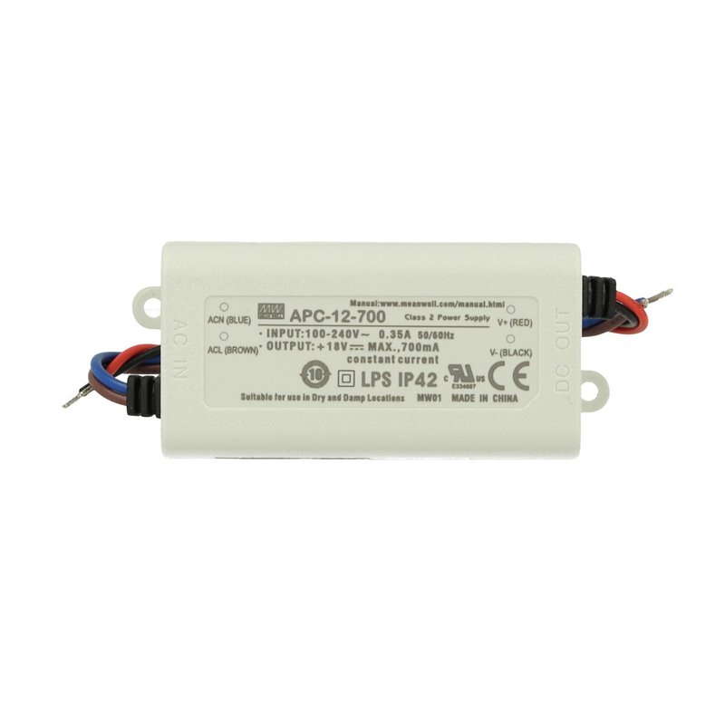 Led Driver CC MW MEAN WELL Serie APC Trasformatore Corrente Costante IP42