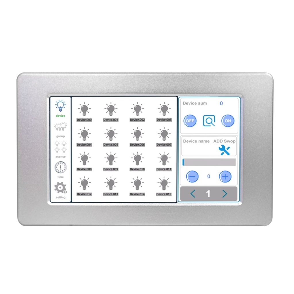 [DD7151] Controller DALI Touch Screen LCD 7” Master – Gestione Scene, Gruppi e Controllo Luci DL103B