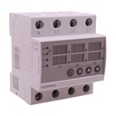 Relè Monitoraggio e Protezione Tensione Corrente con Display, 4P Trifase 80A AC220V, Protezione Sovra/Sottotensione e Sovracorrente, Limitatore Da Guida DIN, Ingresso da Sotto, GPS8-03