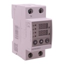 Relè Monitoraggio e Protezione Tensione Corrente con Display, 2P Monofase 40A AC220V, Protezione Sovra/Sottotensione e Sovracorrente, Limitatore Da Guida DIN, Ingresso da Sotto, GPS8-02
