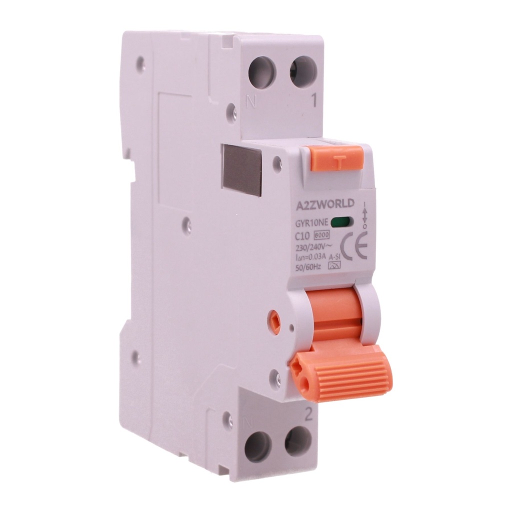 RCBO Interruttore Magnetotermico Differenziale Tipo A-SI Super Immunizzato, Curva C 1P+N 1M 6000A 30mA AC 230V IP20, GYR10N, Disponibili 6A 10A 16A 20A 25A 32A 40A