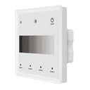 Pannello Touch DALI Bianco, Alimentatore Bus Integrato, 16VDC Max 100mA, 1 Zona 4 Scene, Touch Slider, Per Dimmer DT6, 86X86mm Per Scatola 502