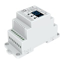 Decoder DMX512 RDM 4 Canali a Tensione Costante, Bianco, 12V 24V 36V 48V, 4x5A, PWM 250-32000Hz, per Strisce LED Monocolore CCT RGB RGBW, Guida DIN