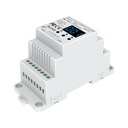 Decoder DMX512 0-10V 1-10V 4 Canali, RDM, 12-24V DC, 20mA/CH, 1/2/4 Canali Selezionabili, Curva Lineare o Logaritmica, Guida DIN