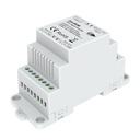 Amplificatore Segnale DMX512 RDM, 1 Ingresso 2 Uscite, Isolamento Ottico, Alimentazione 12-48V DC, Ripetitore e Distributore Segnale DMX, Guida DIN, DA-RDM 