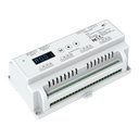 Decoder DMX512 RDM 12 Canali RGB a Tensione Costante, 12-24V DC, 5A per Canale, Totale 60A, PWM 500-32000Hz, Guida DIN, per Strisce LED RGB