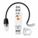 Relè Interruttore Crepuscolare Modulare, 220V 16A, Sensore Luce Esterno Incluso, Regolabile 1-10000 Lux, 1 Modulo Barra DIN