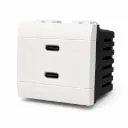 Serie Civile A2ZWORLD MBL Bianco Compatibile Con Bticino Living Light