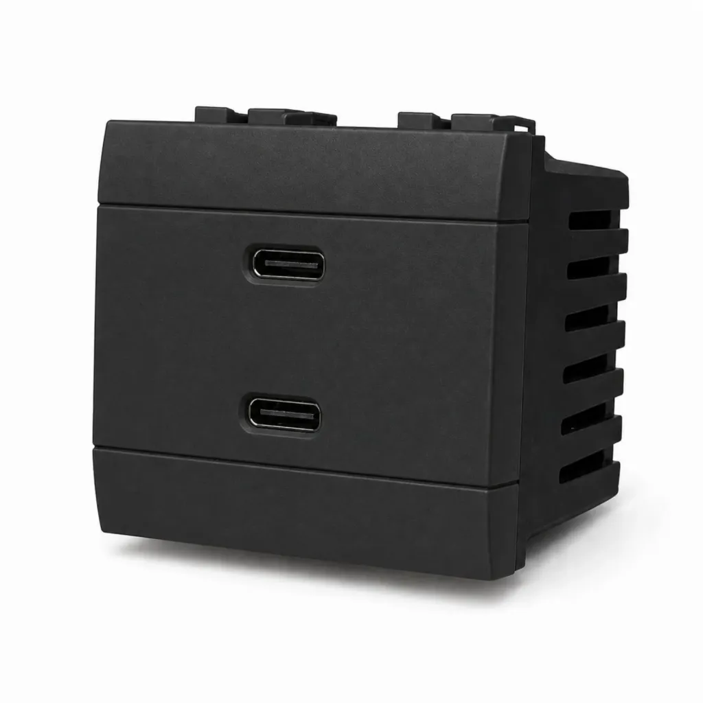 Serie Civile A2ZWORLD MBL Nero Compatibile Con Bticino Living International