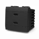 Serie Civile A2ZWORLD MBL Nero Compatibile Con Bticino Living International