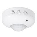 Sensore di Movimento PIR A Infrarossi 360° da Soffitto, IP20, Regolazione TIME SENS LUX