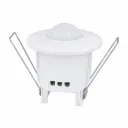 Sensore di Movimento PIR a Infrarossi da Incasso 360°, Rilevatore Presenza per Luci 220V, Foro 40-45 mm, D53X56mm, Timer 5 sec-5 min, Crepuscolare 3-2000 Lux, IP20, Max 800W