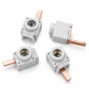 4 Pezzi Morsetti di Alimentazione per Barra di Alimentazione, Terminali di Derivazione per Pettine del Quadro Elettrico, 25mm2 4X2mm Fino a 63A
