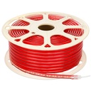 Striscia Led 220V AC IP65 Da 100 Metri, 10W/M 120SMD/M 1250LM/M, Trasparente Biadesivo Rosso Forte, Tagliabile Ogni 10cm, 10X5mm, Angolo 180°, IP65, Tanti Accessori Inclusi, Disponibili 3000K 4000K 6000K