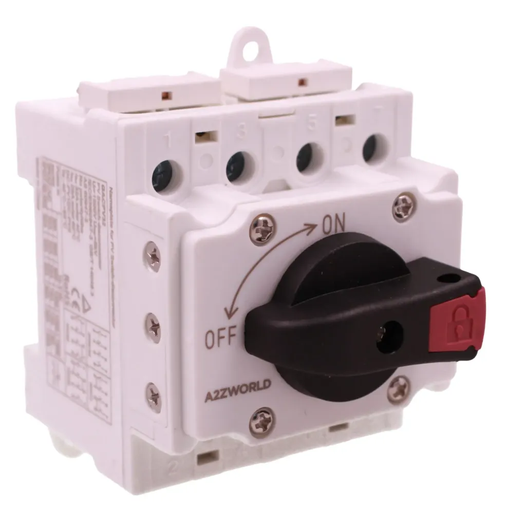 Sezionatore Interruttore di Isolamento DC Fotovoltaico 4P 2M 32A DC 1500V IP20 IEC60947-3