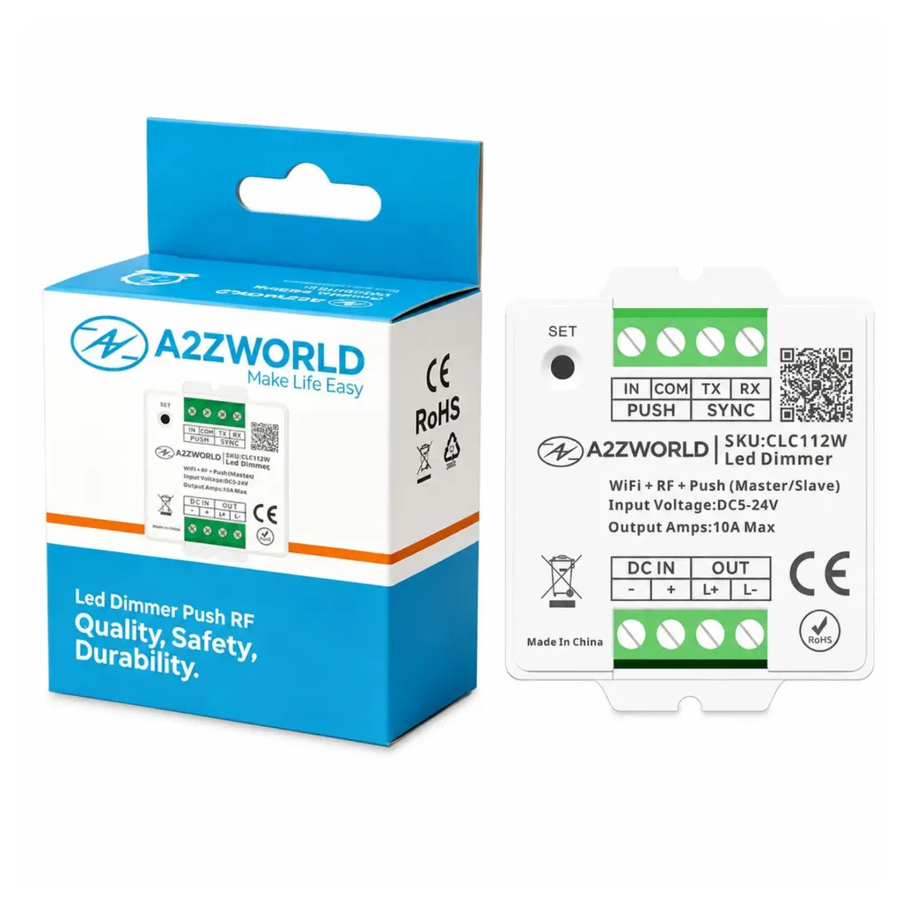 Led Dimmer Push WIFI RF 2.4G Pulsante, Master Slave, Memoria, APP TUYA, 5V 12V 24V 10A, Compatibile Con CLC101R, Sostituzione CL9111 CL9115 SH9111 MMC1418, 45X45X15mm