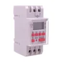 Interruttore Orario Digitale Settimanale Programmabile, Orologio Timer Modulare 2M, 16 ON/OFF, Display LCD, Funzione Impulso e Countdown, Programmatore Luci Pompa Cancello