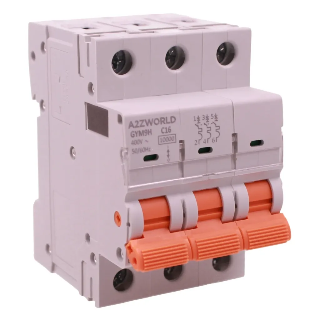 MCB Interruttore Magnetotermico Automatico Curva C 3P 3M 10000A AC 400V IP20 GYM9H, Accoppiabile Con Bobina di Sgancio GA01231 GA01232, Disponibili 16A 20A 25A 32A 40A 63A
