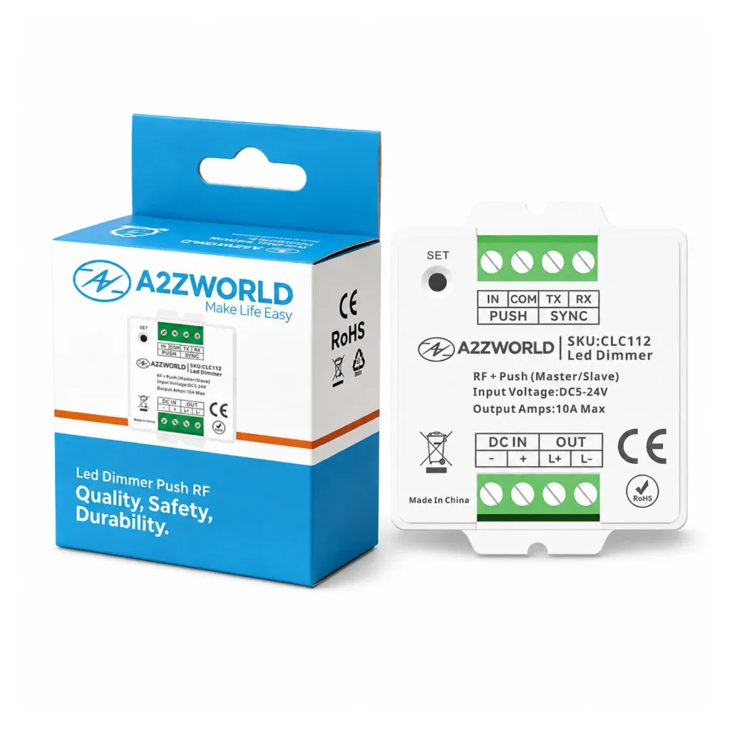 Led Dimmer Push Pulsante+RF, Master Slave, Memoria e Sincronizzabile, 5V 12V 24V 10A, Sostituzione CL9111 CL9115, Compatibile Con CLC101R