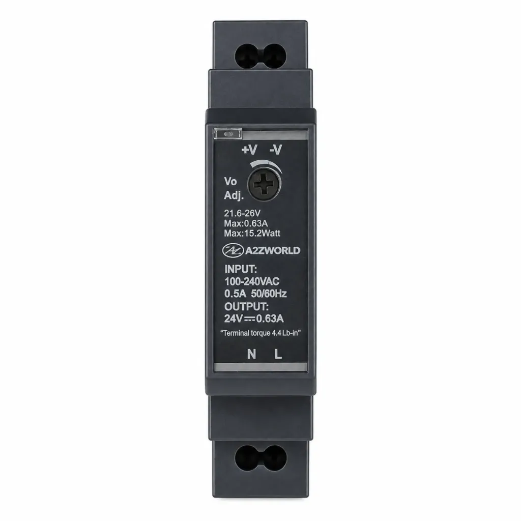 Alimentatore Trasformatore Da Guida Barra DIN 15W, 1 Modulo, Serie HDR-15, Disponibili DC 12V 24V