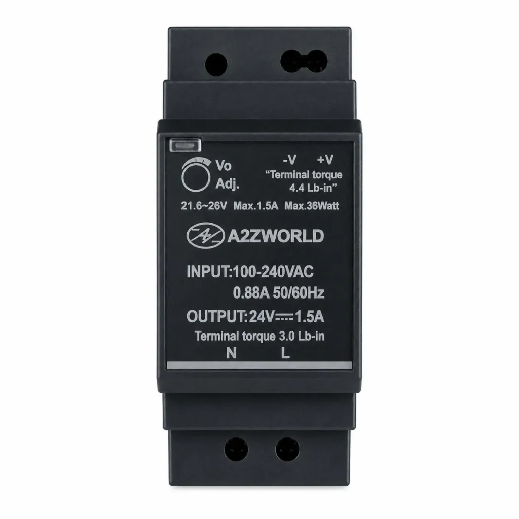 Alimentatore Trasformatore Da Guida Barra DIN 30W, 2 Moduli, Serie HDR-30, Disponibili DC 12V 24V
