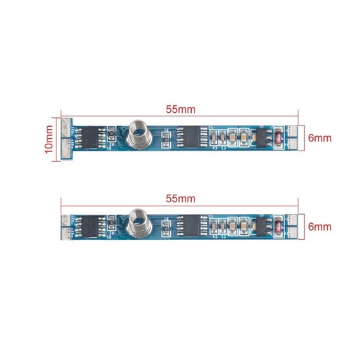 [CL2290M] Mini Interruttore Led Dimmer Touch Slim Tagliabile Per Profilo Alluminio da 6mm fino 12mm Con Led Blu 12V 24V 4A