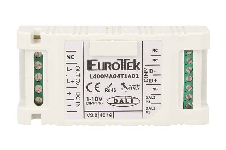 [NL-DALI-CV] Newlab Led Dimmer Monocanale PWM 12A Controllato Da Pulsante N.O. 0-10V 1-10V Dali Potenziometro