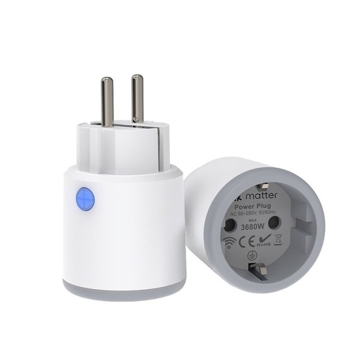 [MMC5816] Presa Smart MATTER WiFi Presa Schuko Spina EU 220V 16A Timer Monitoraggio Consumo Compatibile Con Alexa Google Home MU0016