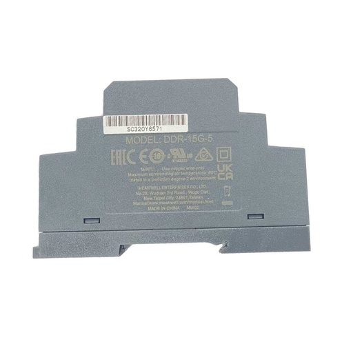 [MW-DDR-15G-5] MW MEAN WELL DDR-15G-5 Convertitore tipo DC-DC per Guida DIN Input 9-36V Output 5V 3A 15W