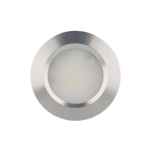[FP2013F] Mini Faretto Led Da Incasso Rotondo 3W AC/DC 12V DC 24V Bianco Freddo Foro 50mm Colore Alluminio Satinato