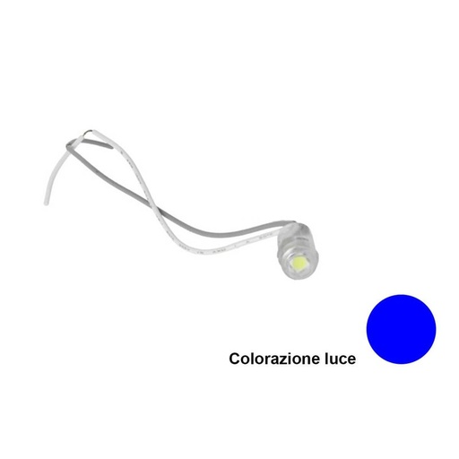 [ML0101B] Modulo Bottone LED Da Incasso 1 SMD 5050 Colore Blue 12V IP68 120 Gradi SKU-5139