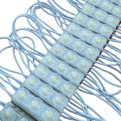 [ML2201F] Striscia LED 40 moduli bottone 1W, 220V 40W, 6500K IP67, 330cm, 4400lm, bianco freddo