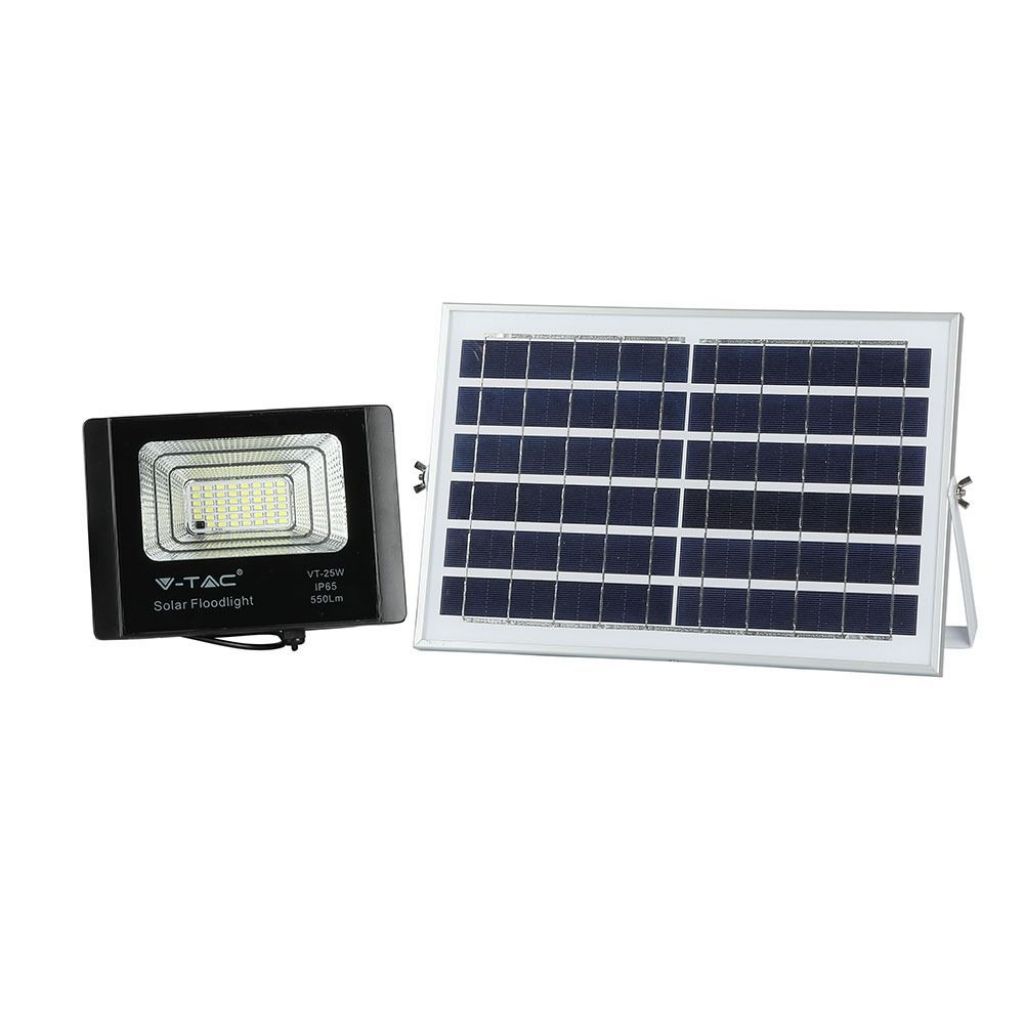 [FE37012N] Faro Led Flood Light Con Pannello Solare 12W Neutro 4000K IP65 Telecomando Incluso SKU-8573