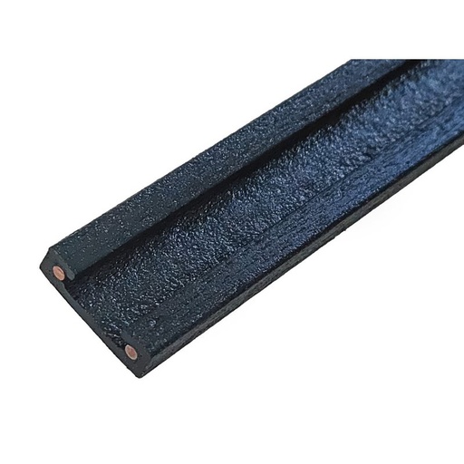 [CB2107B] 2 Metri Sistema Binario Guida Plastica Elettrificata per Striscia Faretto LED Nero