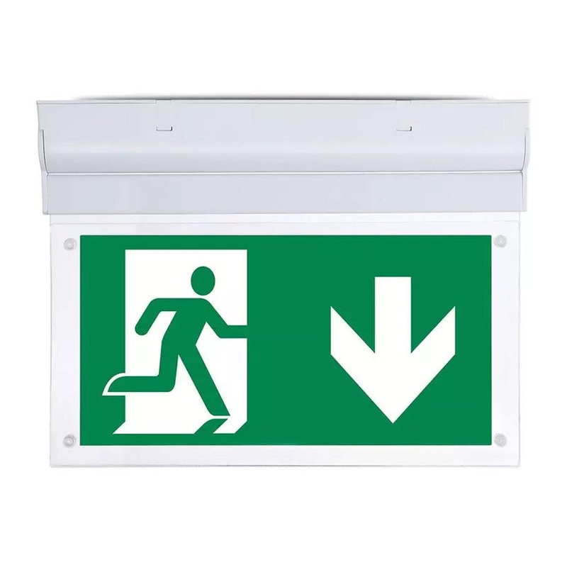 [LP0522F] Kit Emergenza Da Parete Muro Soffitto Orientabile 90 Gradi Modalita SA e SE Led Samsung 2W 3 Ore Autonomia Indicatore Uscita Emergenza SKU-836-6