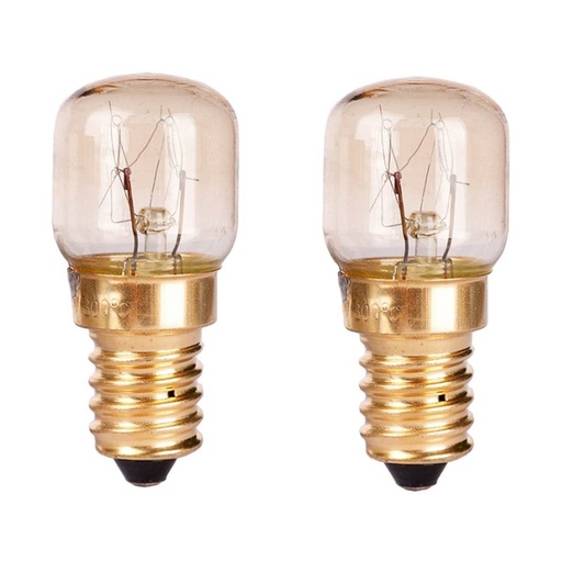 [AB350556] 2 Lampadine Da Forno e Microonde, Lampadina E14 ST22 15W 230V 80 Lumen 2800K Resistente Alta Temperatura Fino a 300 Gradi