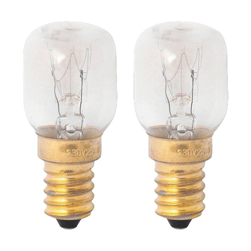 [AB350557] 2 Lampadine Da Forno e Microonde, Lampadina E14 ST25 15W 230V 80 Lumen 2800K Resistente Alta Temperatura Fino a 300 Gradi