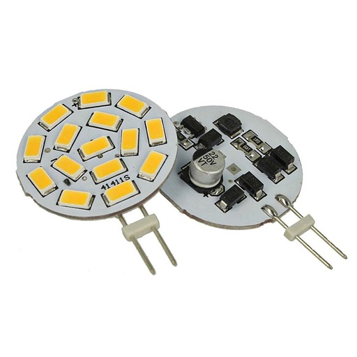 [GG4015DN] 2 Pezzi Lampadine LED G4 Bispina DC AC 12V 24V 3,5W Bianco Neutro 4500K 15 SMD 5630 10V-30V