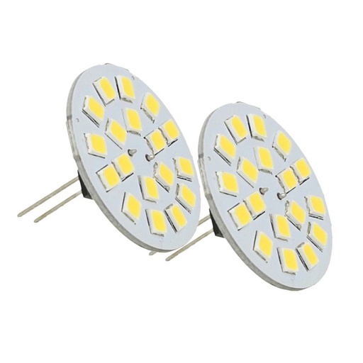 [GG4518DC] 2 Pezzi Lampadine LED, Lampadina G4 Bispina DC AC 12V 24V 3W Bianco Caldo Attacco Centrale 18 SMD 2835