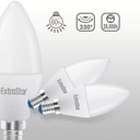 2 PZ Lampada A Led, Lampadina E14 C37 8W Bianco Freddo 6500K 760 Lumen