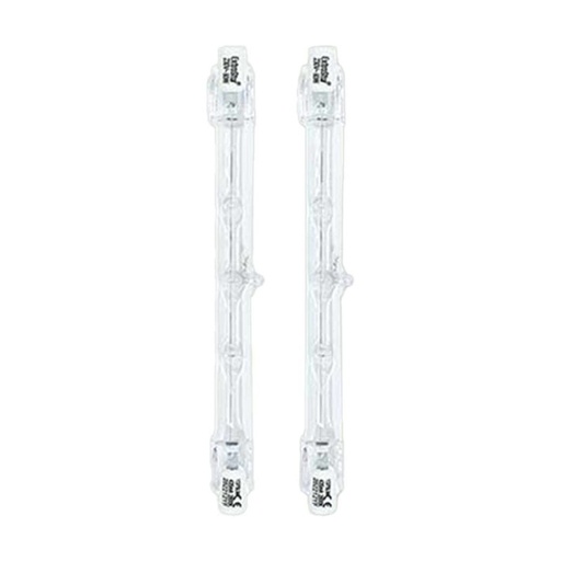 [RS7118-80W] 2 PZ Lampade Alogena Dimmerabile, Lampada R7S 118mm 80W 1375 Lumen Bianco Caldo 2800K