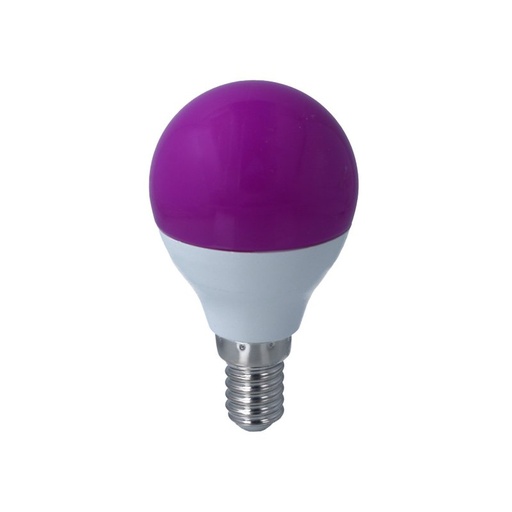 [LC14704P] Lampada A Led E14 G45 4W 220V Colore Purple Viola