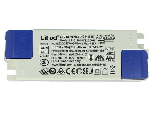 [CC4460] Led Driver CC 1000mA 33V-40VDC 40W Alimentatore Corrente Costante 1000mA Per Pannello Led 60X60cm