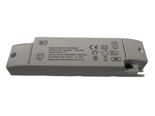 [CC4467] Led Driver CC 60W 1500mA o 30W 750mA 30V-40VDC Alimentatore Corrente Costante Per Pannello Led CCT 60X60cm 120X30cm