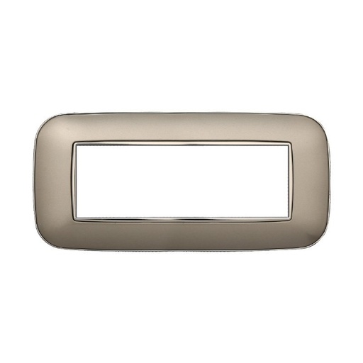 [BAN91608] ETTROIT Placca Orbis Serie Moon 6P Colore Titanio Compatibile Con Bticino Axolute