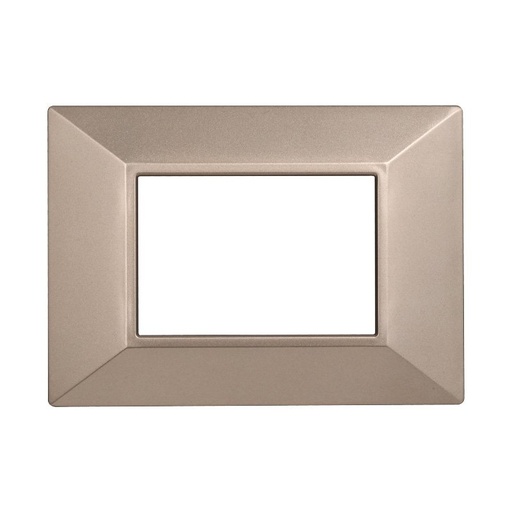 [BAN90310] ETTROIT Placca Piramide Serie Moon 3P Colore Bronzo Compatibile Con Bticino Axolute